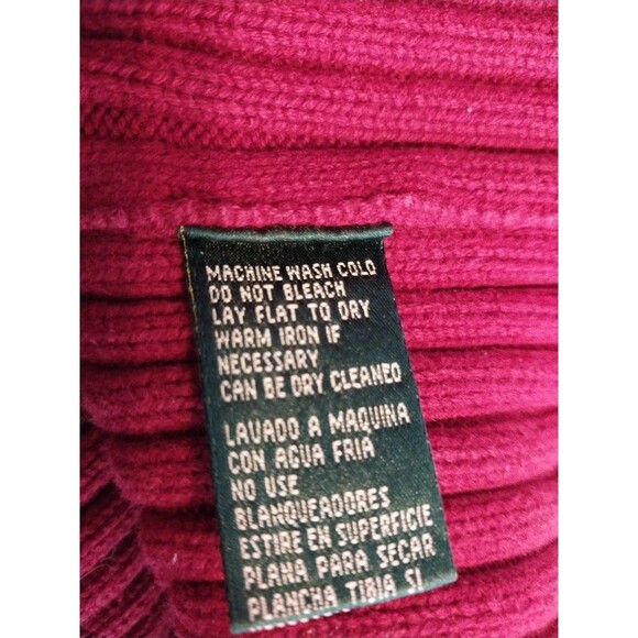 Lauren Ralph Lauren Women’s Sweater Sz XL Red Chunky Knit 1/4 Zip Heavyweight - Picture 9 of 9